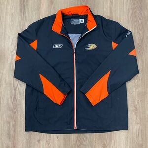 Reebok Black Jacket with Orange Accents